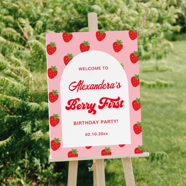 Berry 1st Birthday Welcome Foam Board (Creator Uploaded)