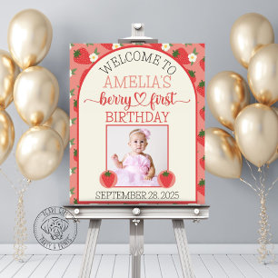Berry 1st Birthday Welcome Sign