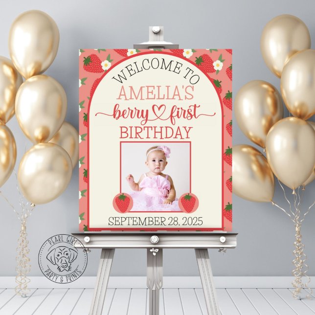 Berry 1st Birthday Welcome Sign (Creator Uploaded)
