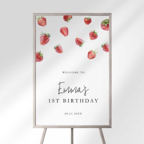 Berry 1st Birthday Welcome Sign