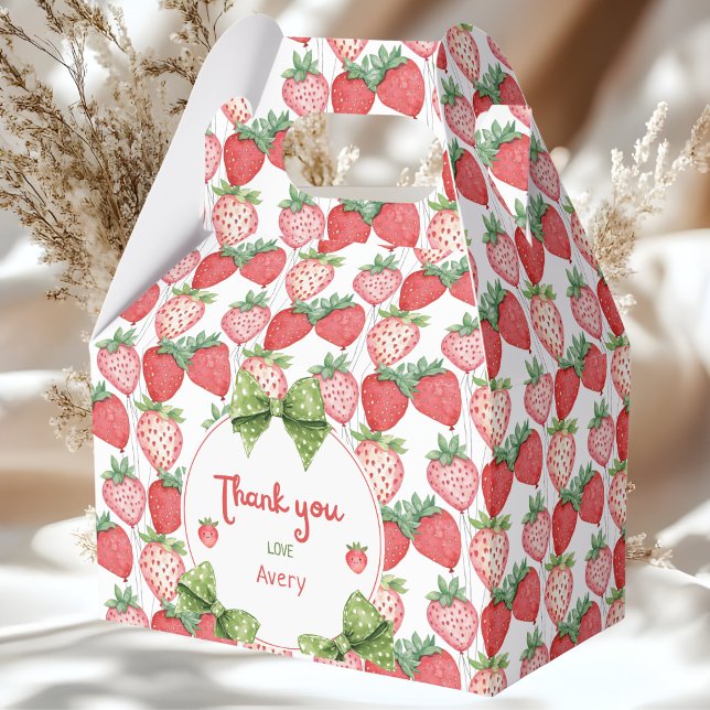 Berry 2nd Birthday Strawberry Party  Favor Boxes (Creator Uploaded)