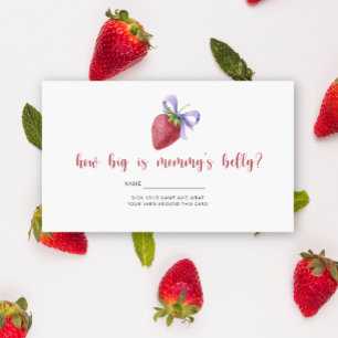 Berry and bow How big is mommy's belly Enclosure Card