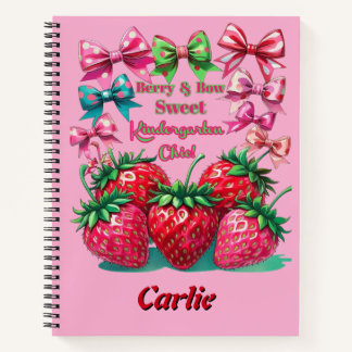 Berry and  Bow Sweet Kindergarten Chic Notebook