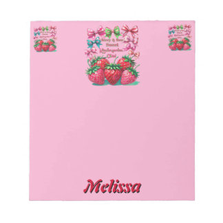 Berry and  Bow Sweet Kindergarten Chic Notepad