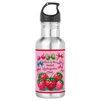 Berry and Bow Sweet Kindergarten Chic Stainless Steel Water Bottle
