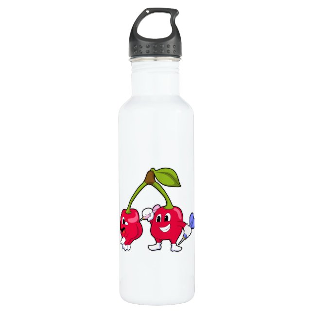 Berry at Darts with Dart Stainless Steel Water Bottle (Front)