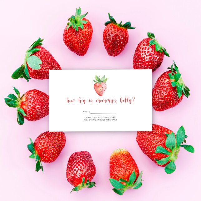 Berry - baby shower how big is mommy's belly enclosure card (Creator Uploaded)