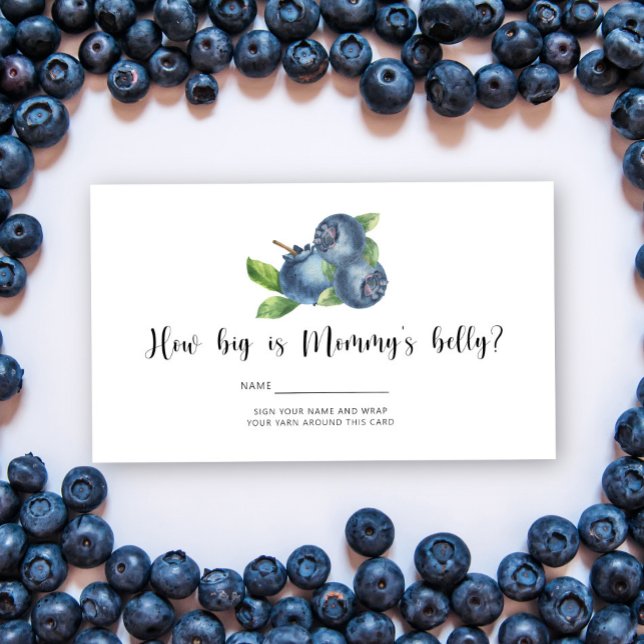 Berry - baby shower how big is mommy's belly enclosure card (Creator Uploaded)