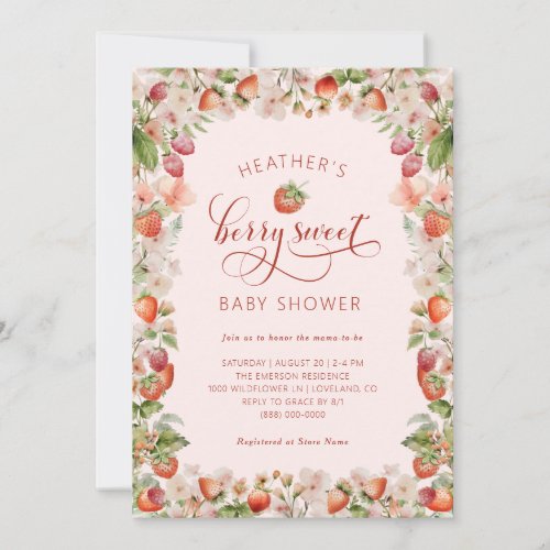 Berry Baby Shower Invitation