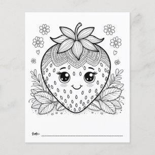 Berry Baby Shower Kids Activity Coloring Sheet