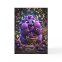 Berry Bandit Cute Monster Fantasy Woodland Art