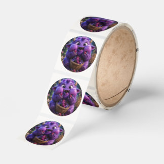 Berry Bandit Cute Monster Fantasy Woodland Art Classic Round Sticker