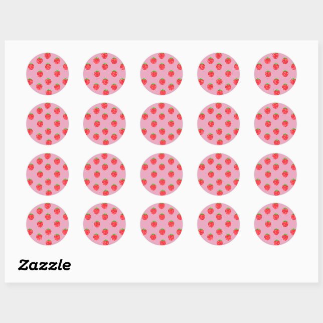 Berry Beautiful Summer Classic Round Sticker (Sheet)
