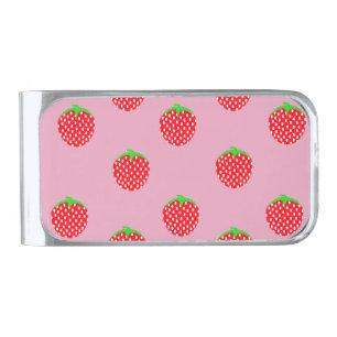 Berry Beautiful Summer Silver Finish Money Clip