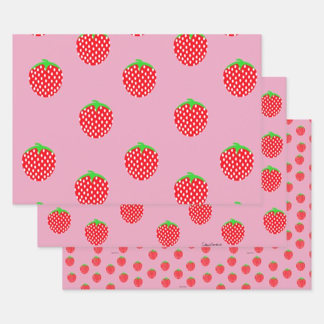 Berry Beautiful Summer Wrapping Paper Sheets (Set)