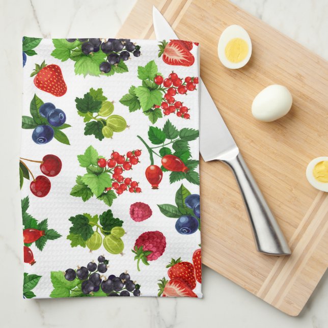 Berry Berry Kitchen Towel (Quarter Fold)