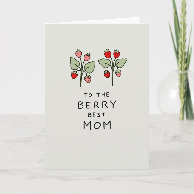 Berry Best Mom Illustration Card (Front)