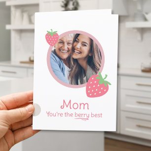 Berry Best Mom Mothers Day  Holiday Card