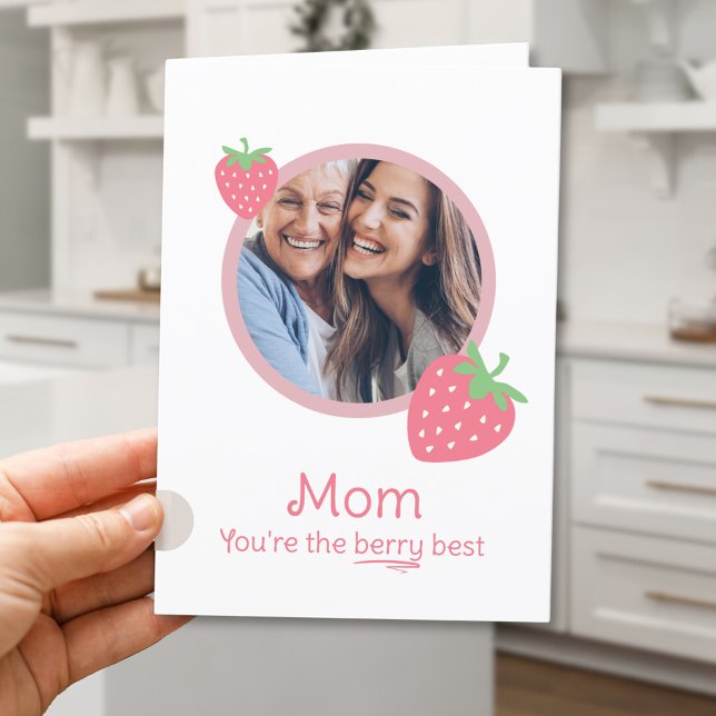 Berry Best Mom Mothers Day  Holiday Card (Creator Uploaded)