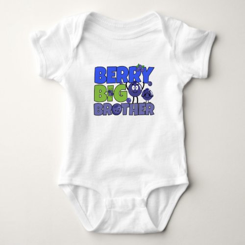 Berry Big Brother _ Sibling Blueberry Pun Baby Bodysuit
