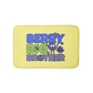 Berry Big Brother - Sibling Blueberry Pun Bath Mat