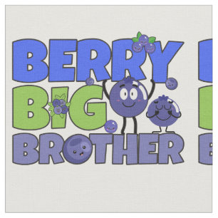 Berry Big Brother - Sibling Blueberry Pun Fabric