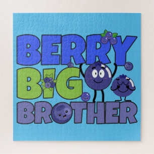 Berry Big Brother - Sibling Blueberry Pun Jigsaw Puzzle