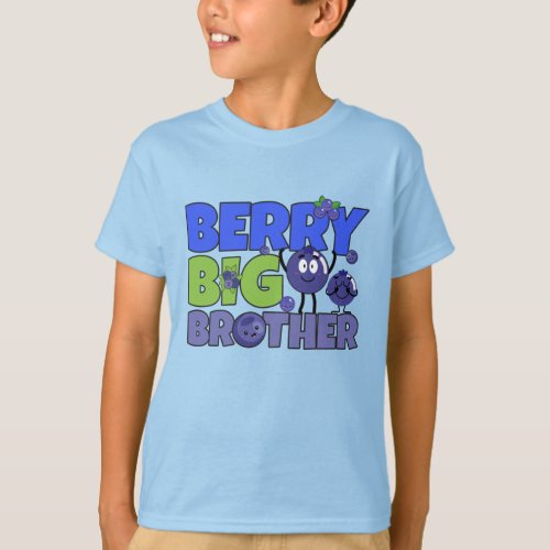 Berry Big Brother _ Sibling Blueberry Pun T_Shirt