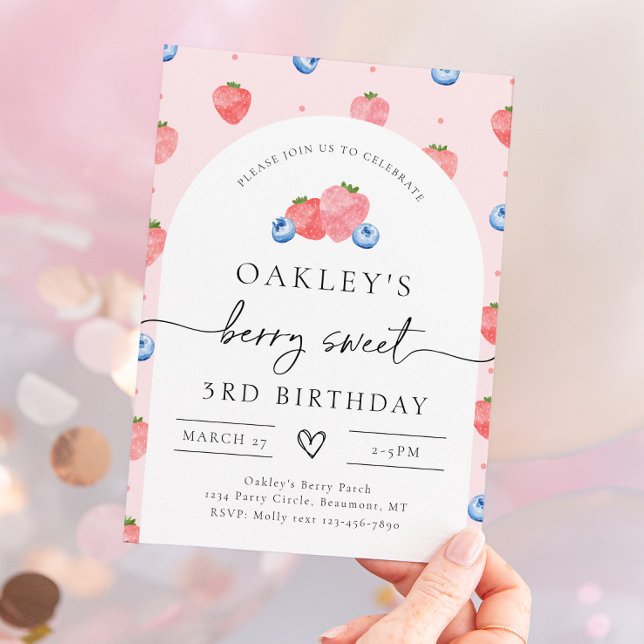 Berry Birthday Invitation | Berries Invitation (Creator Uploaded)