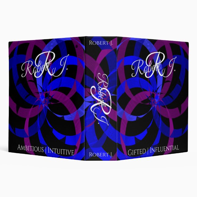 Berry Blend Geometric Virtue Binder (Background)