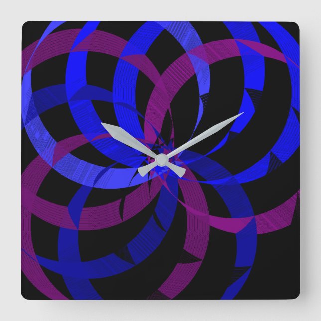 Berry Blend Geometric Wall Clock (Front)