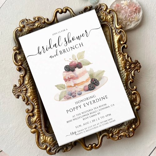 Berry Bliss Bridal Shower Brunch Invitation