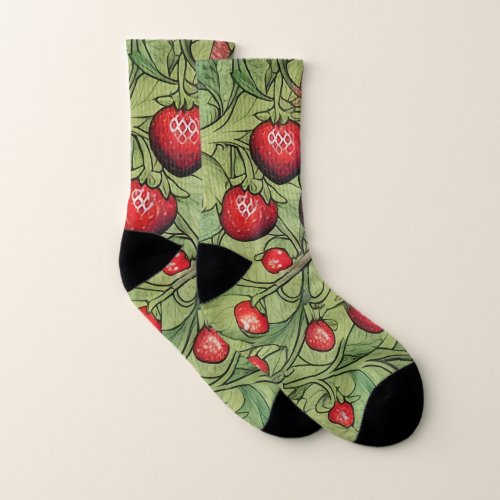 Berry Bliss Green Strawberry Socks for Fun 