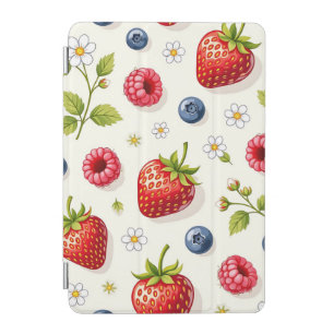 Berry Blossom Pattern Fresh Summer Fruits iPad Mini Cover