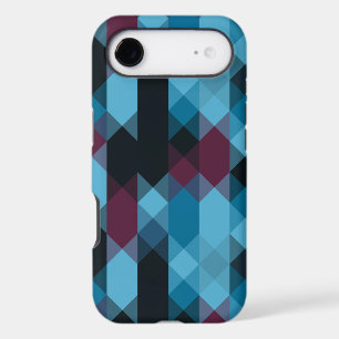 berry blue and ebony geometric iPhone 17 air case
