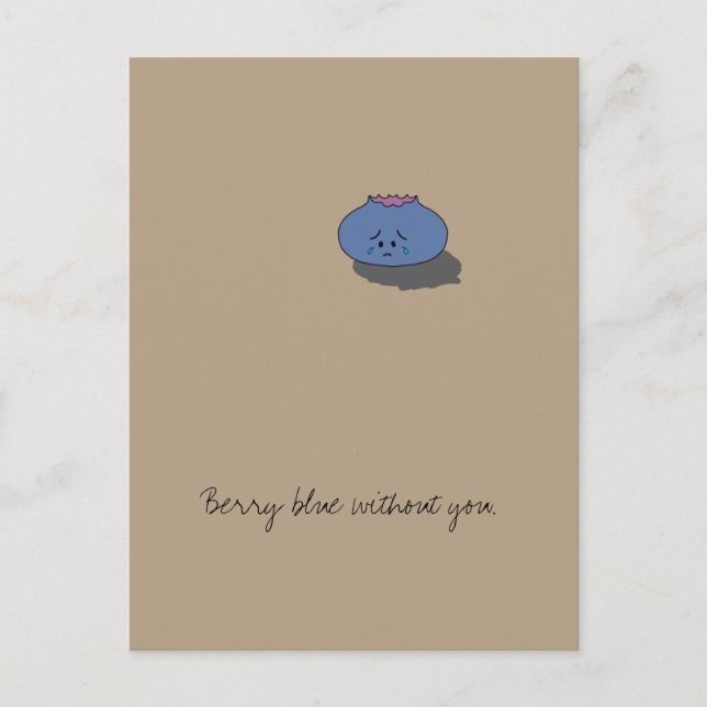 "Berry blue without you" Postcard (Front)