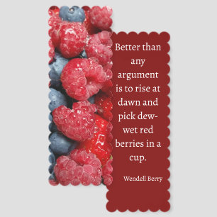 Berry Bonanza funny picking berries quote Bookmarks