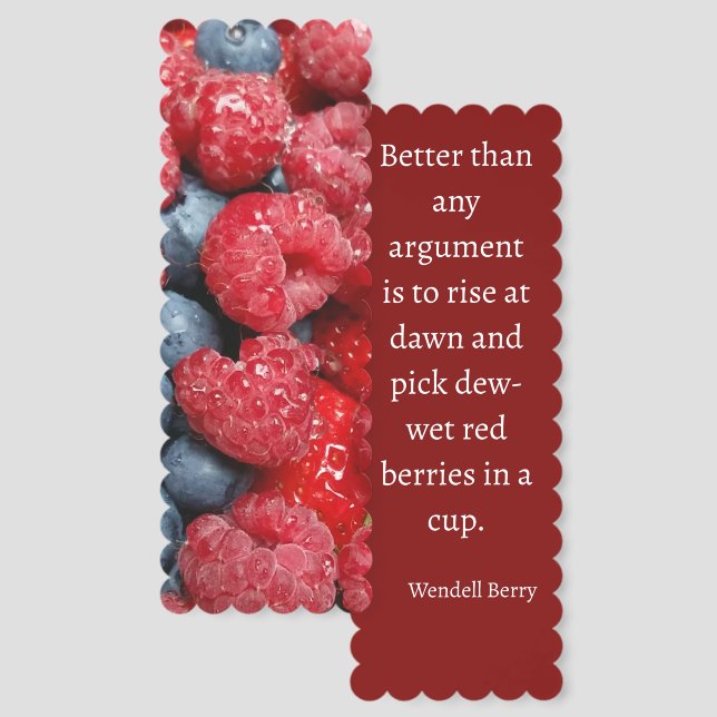 Berry Bonanza funny picking berries quote Bookmarks (Front & Back)