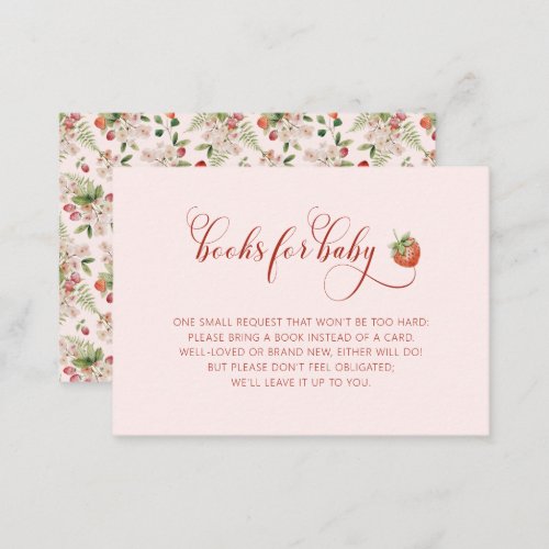 Berry Books For Baby Enclosure Card