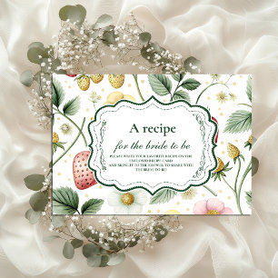 Berry Botanical Charm Bridal Shower Enclosure Card