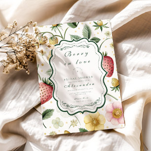 Berry Botanical Charm Bridal Shower Invitation