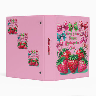 Berry Bow  Sweet Kindergarten Chic Mini Binder