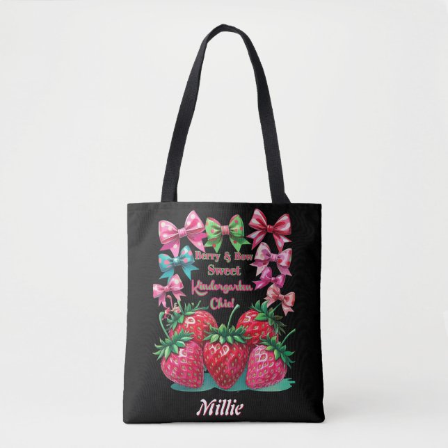 Berry Bow Sweet Kindergarten Chic! Tote Bag (Front)