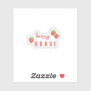 berry brave childhood cancer sick ill kids cute sticker