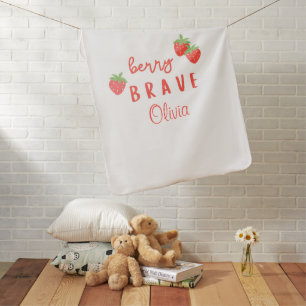 berry brave childhood cancer sick kids custom name baby blanket