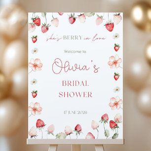 Berry Bridal Shower Welcome Sign Strawberry BridaL