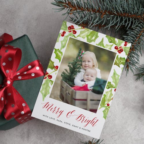 Berry  Bright  Holiday Photo Card