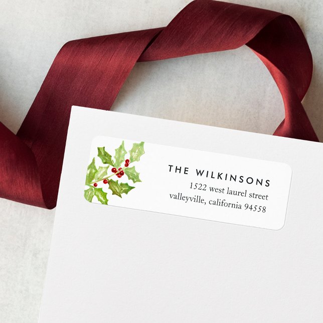 Berry & Bright | Holiday Return Address Label (Creator Uploaded)
