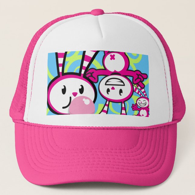 BERRY BUNNY - Berry  Collage Trucker Hat (Front)