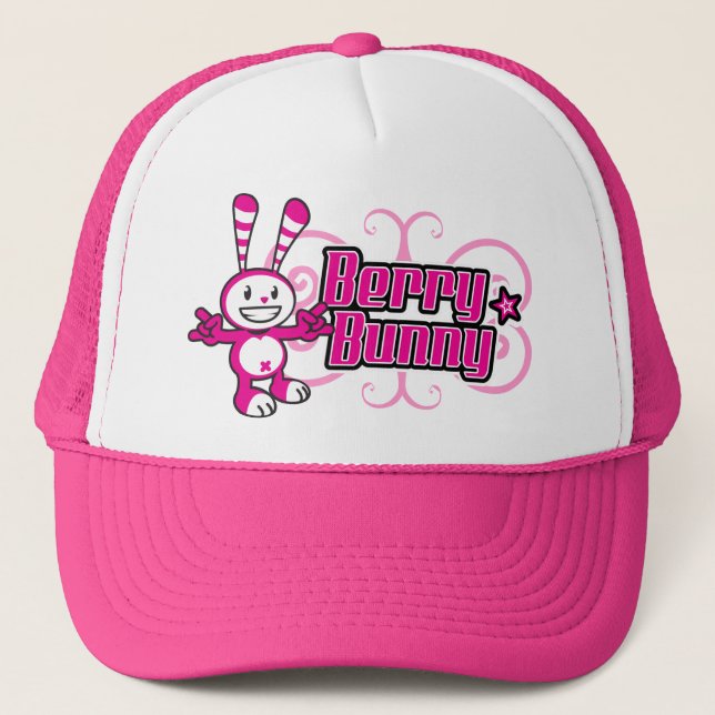 BERRY BUNNY - Rock On! Trucker Trucker Hat (Front)